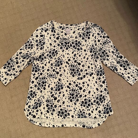 chicos animal print long sleeve tee - Picture 1 of 3